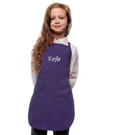Personalized Purple Kids Apron, Cooking Kitchen Gift, School Gift, Student Gift, Cooking Party, Art Party, Low Price Apron