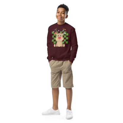 Kids Reindeer Sweatshirt, Christmas Sweater, Custom Christmas Gifts, Christmas Gifts For Kids, Reindeer Sweatshirt, Christmas Kids Gifts