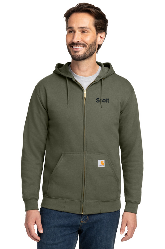 Personalized Carhartt® Midweight Hooded Full Zip-Front Sweatshirt Hoodie CECTK122