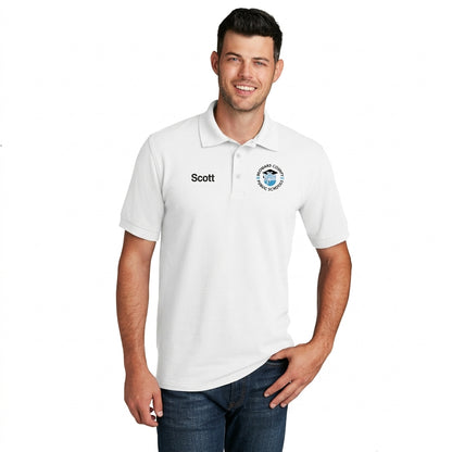 Broward County Schools Mens Core Blend Pique Polo Personalized with Name 50/50 Cotton/Polyester EKKP155A