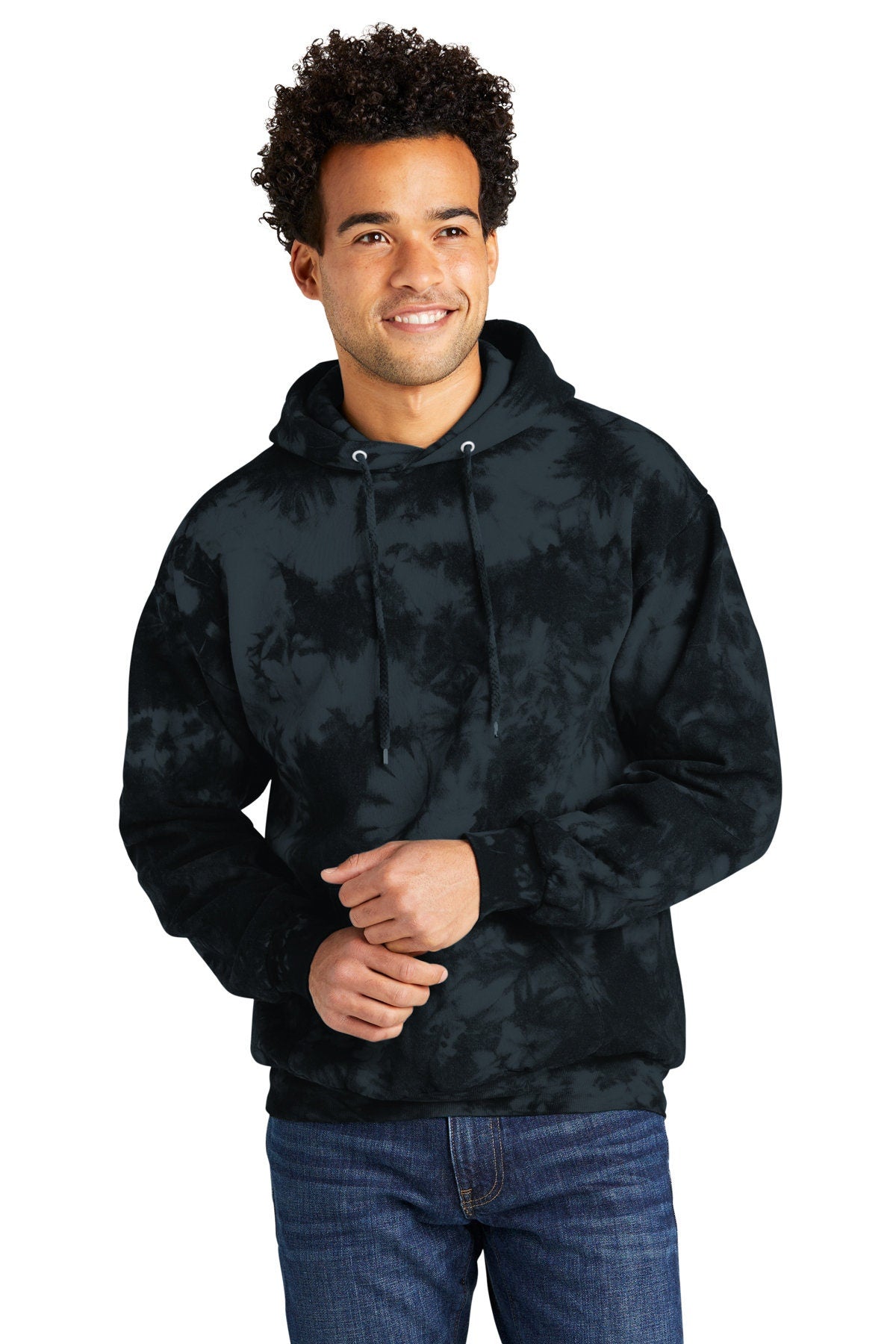 Tie Dye Sweatshirt Hoodie with Mama of Drama Mom Design, Crystal Pattern, Cotton Polyester Fleece, Dad Gift, Mom Gift, Unisex Women