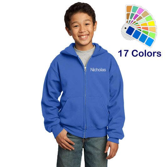 Personalized Kids Hoodie Sweatshirt, Zipper Embroidered Monogrammed with a Name, Youth School Jacket, Perfect Kids Gift, Hooded Sweater