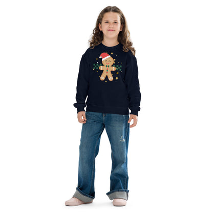 Kids Gingerbread Man Christmas Sweatshirt, Xmas Sweater, Christmas Season Gifts, Christmas Gift Kids, Xmas Sweatshirt, Christmas Kids Gift