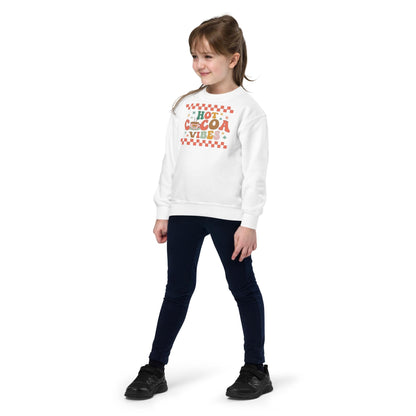 Kids Retro Christmas Sweatshirt, Hot Cocoa Vibes Sweater, Christmas Season Gifts, Christmas Gift Kids, Xmas Sweatshirt, Christmas Kids Gift