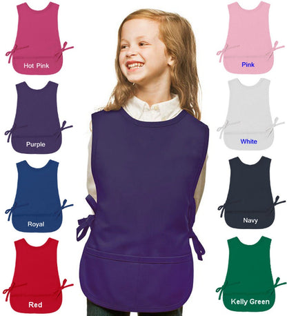 Personalized Kids Art Smock Cobbler Apron with Art Class Embroidery Design, School Art Smock, Student Gift, Artist Gift