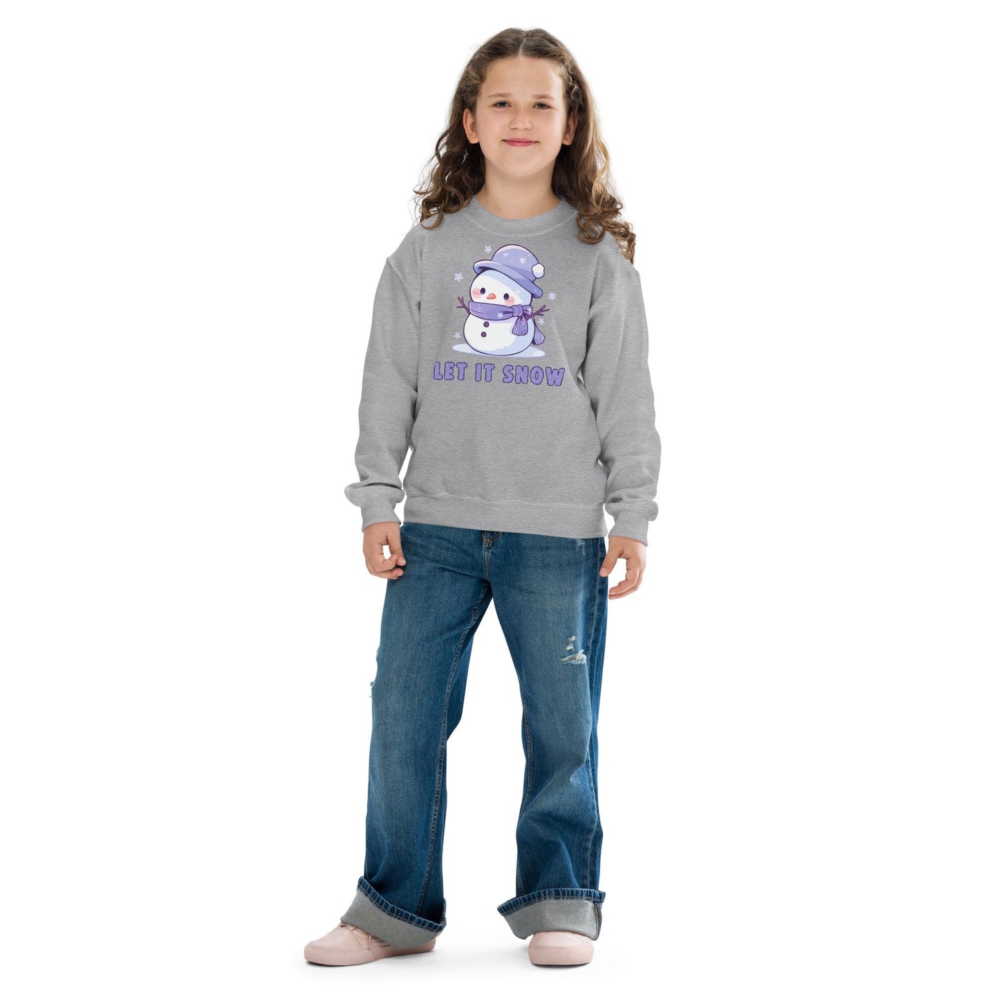 Kids Christmas Snowman Sweatshirt, Let it Snow Xmas Sweater, Christmas Season Gifts, Christmas Gift, Xmas Sweatshirt, Christmas Kids Gift