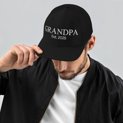 Personalized Grandpa Trucker Cap Hat, Embroidered Richardson 112 Snapback, New Grandfather Gift, Granddad Gift, Papa Hat, Fathers Day Gift