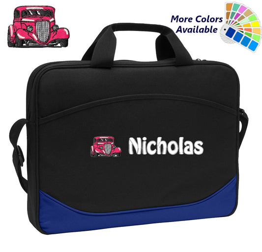 Personalized Computer Laptop Case Streetrod Hotrod Car Embroidery Design with Your Name Perfect Mom Dad Gift