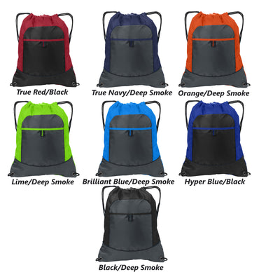 Personalized Kids Cinch Pack Drawstring Gym School PE Pool Backpack Embroidered Monogrammed with Custom Name Perfect Kids School Gift