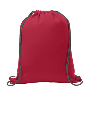 Personalized Red Cinch Pack, Fleece, Drawstring Gym School PE Backpack, Embroidered Monogrammed Custom Name, School Gift