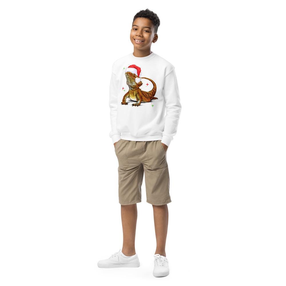 Kids Bearded Dragon Christmas Sweatshirt, Dragon Kid Gift, Bearded Dragon Sweater, Reptile Xmas, Bearded Dragon Gift, Beardie Sweat shirt
