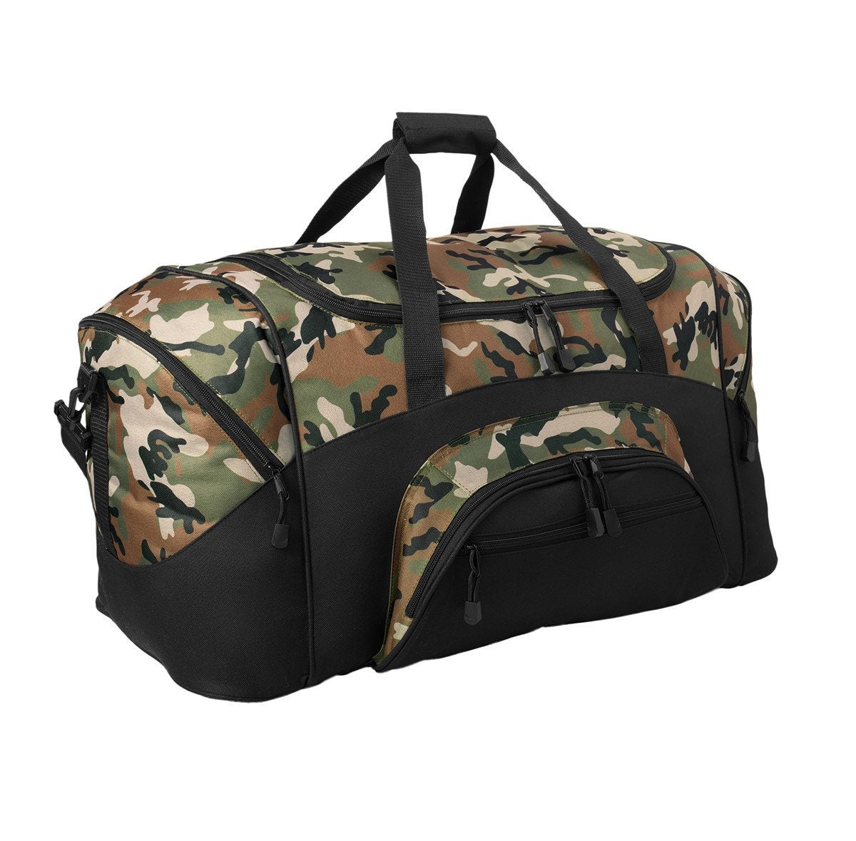 Personalized Large Tactical Camo Duffel Bag, Duffle Range Bag, Quality Bag, Workout, Camouflage, Athlete Gift, Embroidered with Name or Text