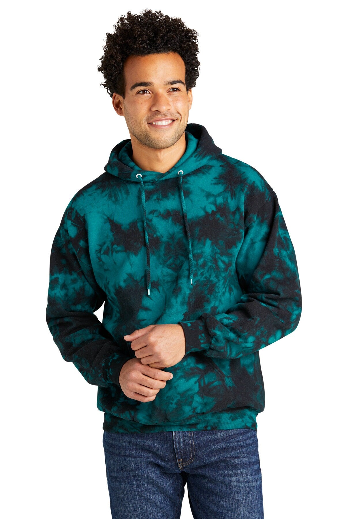 Tie Dye Sweatshirt Hoodie with Not Perfect Just Forgiven Design, Crystal Pattern, Cotton Polyester Fleece, Dad Gift, Mom Gift, Unisex Women