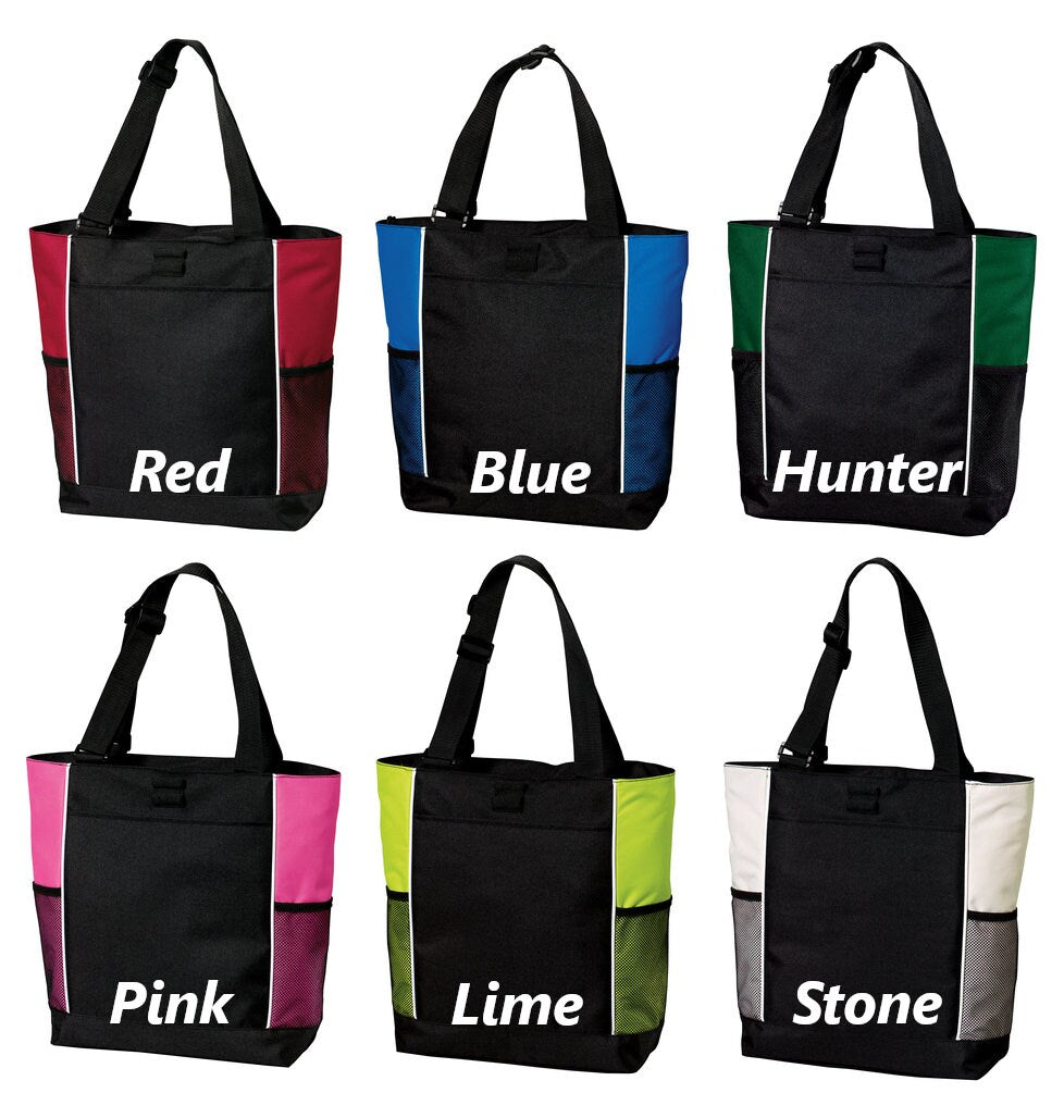 Personalized Canvas Autism Tote Bag, Autism Awareness Ribbon Embroidery Design, Custom Tote Bag, Custom Name, Dad Gift, Mom Gift