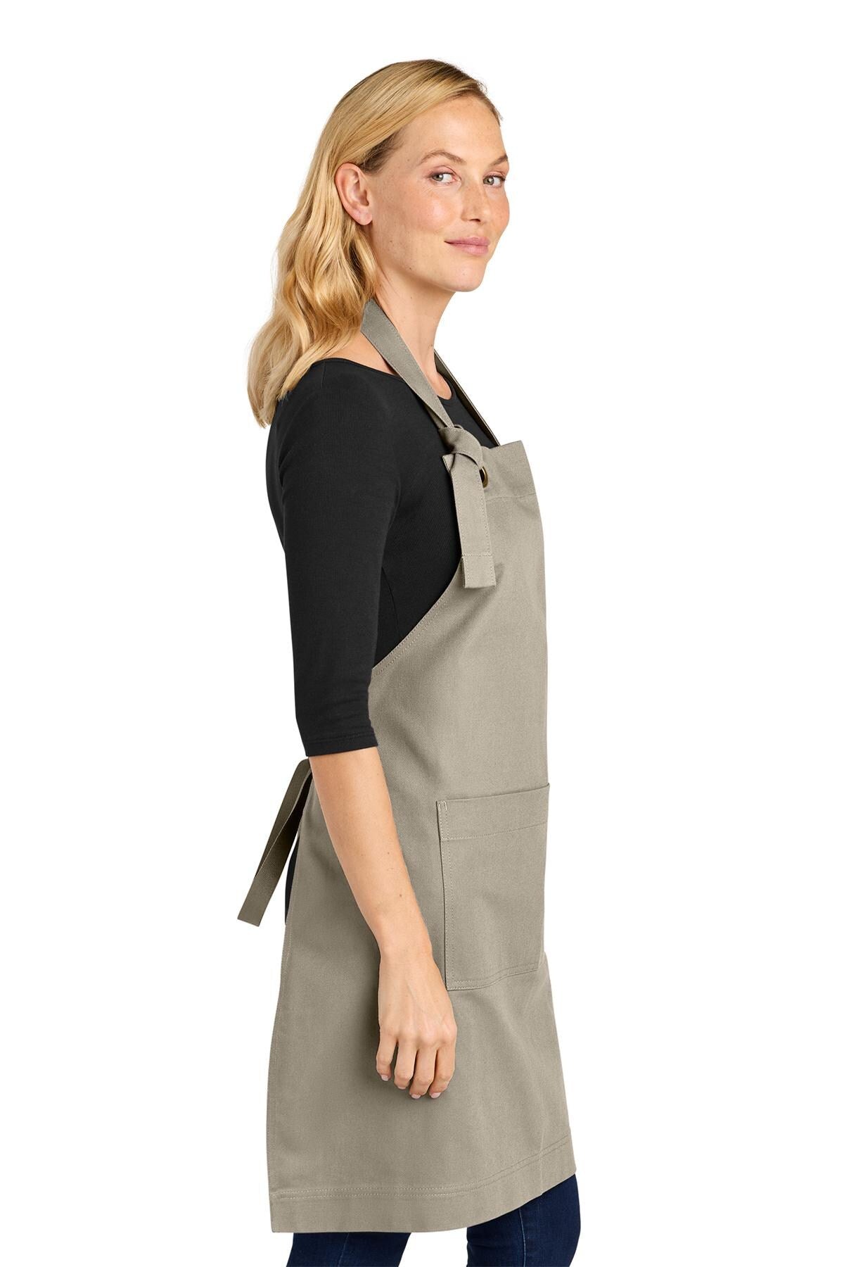 Monogrammed Apron, Heavy Cotton Twill Bib Initials, Large Pockets, Custom Womens Apron, Kitchen Baking, Crafts
