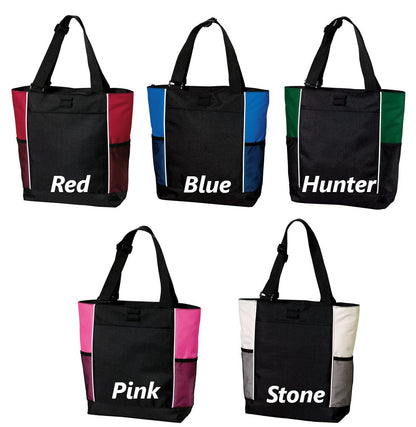 Personalized Canvas Nurse Tote Bag, Love Stethoscope, Custom Tote, Tote with Zipper, Embroidered Custom Name, Funny Nurse Gift