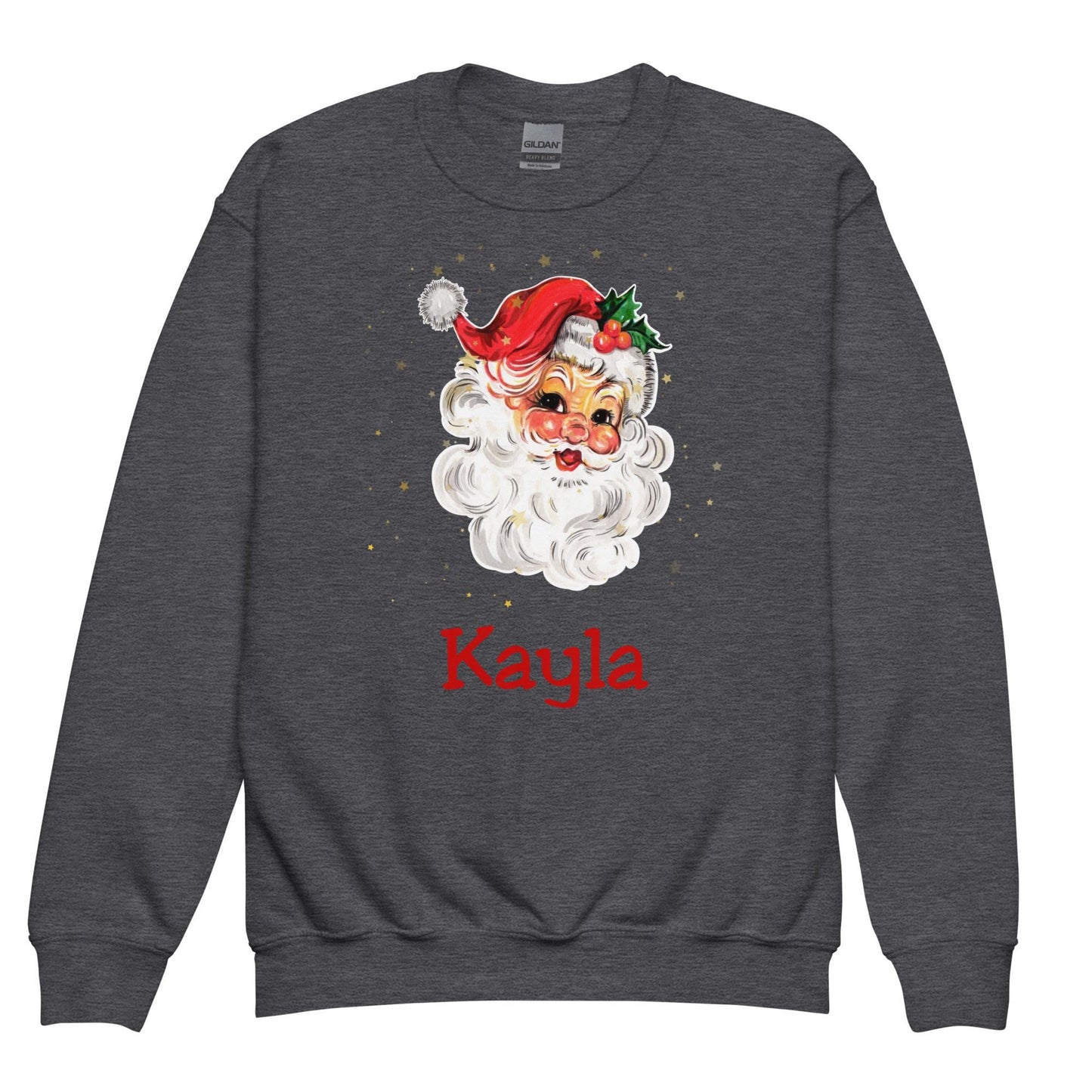 Personalized Kids Retro Santa Christmas Sweatshirt, Santa Sweater, Christmas Season Gifts, Christmas Gift Kids, Xmas Sweatshirt, Kids Gift