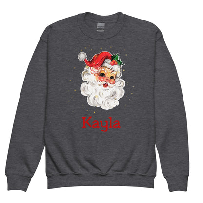 Personalized Kids Retro Santa Christmas Sweatshirt, Santa Sweater, Christmas Season Gifts, Christmas Gift Kids, Xmas Sweatshirt, Kids Gift
