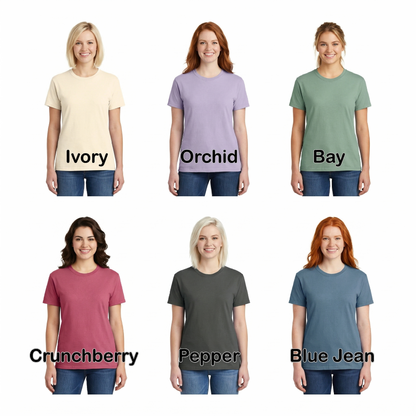 Embroidered Halloween T shirt, Icons Design, Comfort Colors, Retro Style with Name, Fall shirt, Monogrammed, Women Unisex Tee