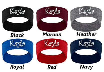 Personalized Headband Fleece Stretch, Monogrammed, Mom Gift, Sports Gift, School Gift, Winter Headband