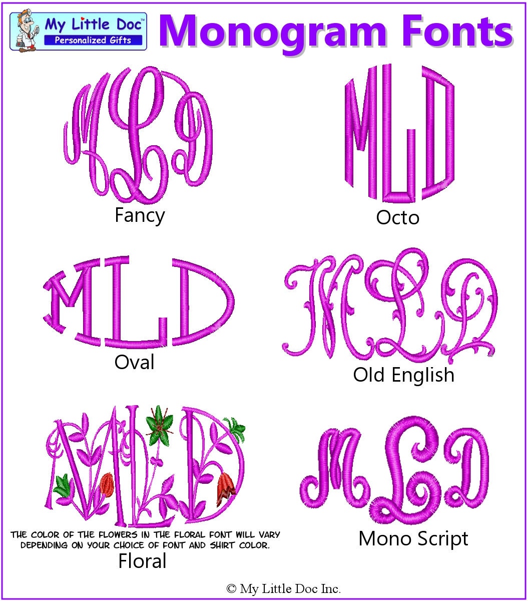 Monogrammed Kids Scrubs with Initials for little Doctors and Nurses