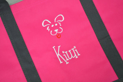 Personalized Dog Tote Bag, Embroidered Puppy Dog, Name of your Dog, Perfect Pet Birthday Gift, Pet Owner Groomer Trainer Gift