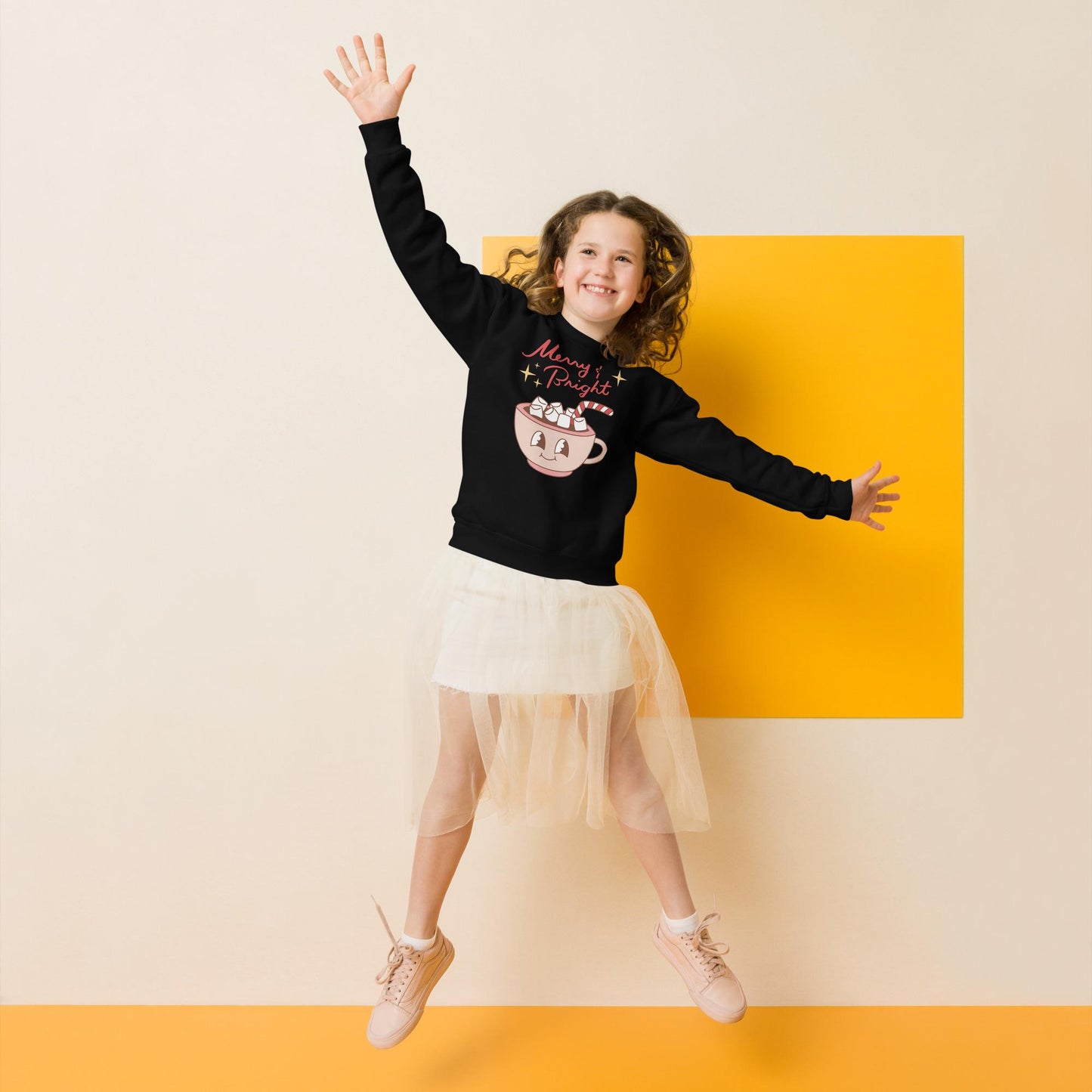 Kids Retro Christmas Sweatshirt, Merry & Bright Sweater, Christmas Season Gifts, Christmas Gift Kids, Xmas Sweatshirt, Christmas Kids Gift