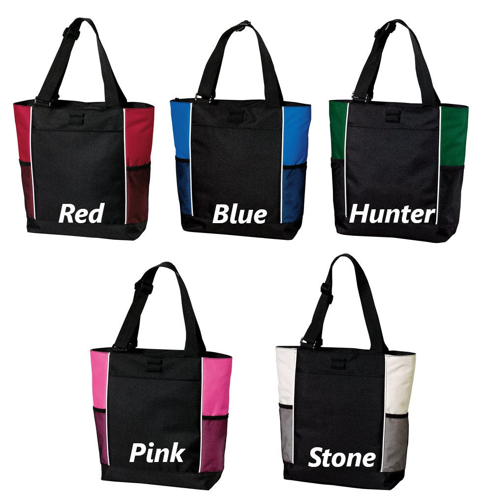 Personalized Canvas Nurse Tote Bag, Star of Life Design, Custom Tote, Tote with Zipper, Embroidered Custom Name, Nurse Gift