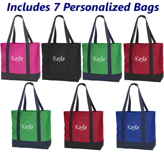 Personalized Tote Bags, Bulk Tote Bags, Wholesale Tote Bags, Embroidered Tote with Name, Bridesmaid Gift, Bridal Party Gift