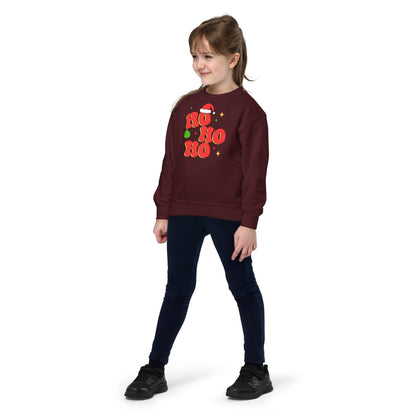 Kids Retro Christmas Sweatshirt, Ho Ho Ho Santa Sweater, Christmas Season Gifts, Christmas Gift Kids, Xmas Sweatshirt, Christmas Kids Gift