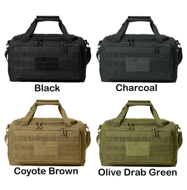 Personalized Tactical Duffel Bag, Range Bag, Loop Panel for Badges Patches, Military, Daisy Chain, Embroidered Monogrammed Custom Name