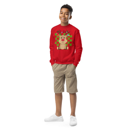 Kids Reindeer Sweatshirt, Christmas Sweater, Custom Christmas Gifts, Christmas Gifts For Kids, Reindeer Sweatshirt, Christmas Kids Gifts