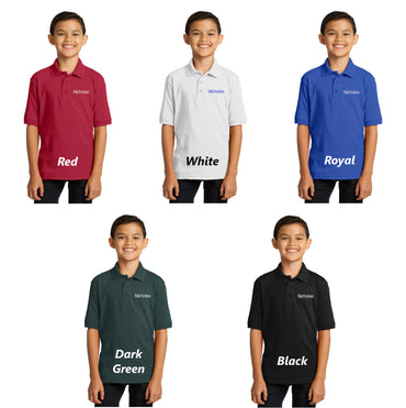 Personalized Kids Polo Shirt Embroidered Engineer Gear Monogrammed with a Name or Text of Your Choice