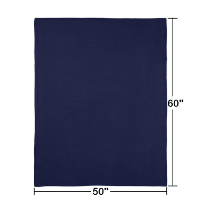 Personalized Fleece Blanket with Carrying Strap, Monogrammed Throw, Embroidered Name, Personalized Mom Bridesmaid Gift, Polyester