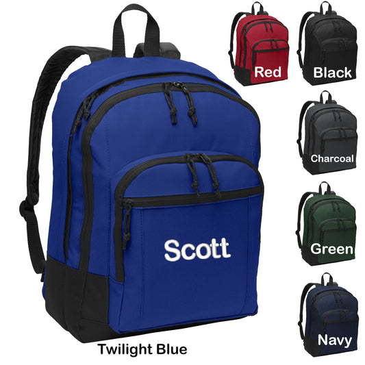 Personalized Low Price Backpack, Embroidered Monogrammed Name, Comfortable Padded Back, College Gift, Student Gift, Custom Basic Backpack