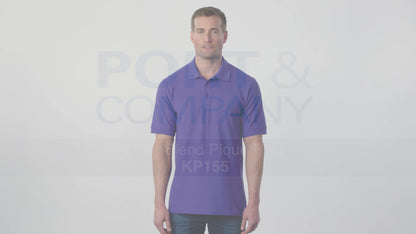 12 Polo Shirt with Logo Double Pique 50/50 Cotton/Poly Fabric KP155